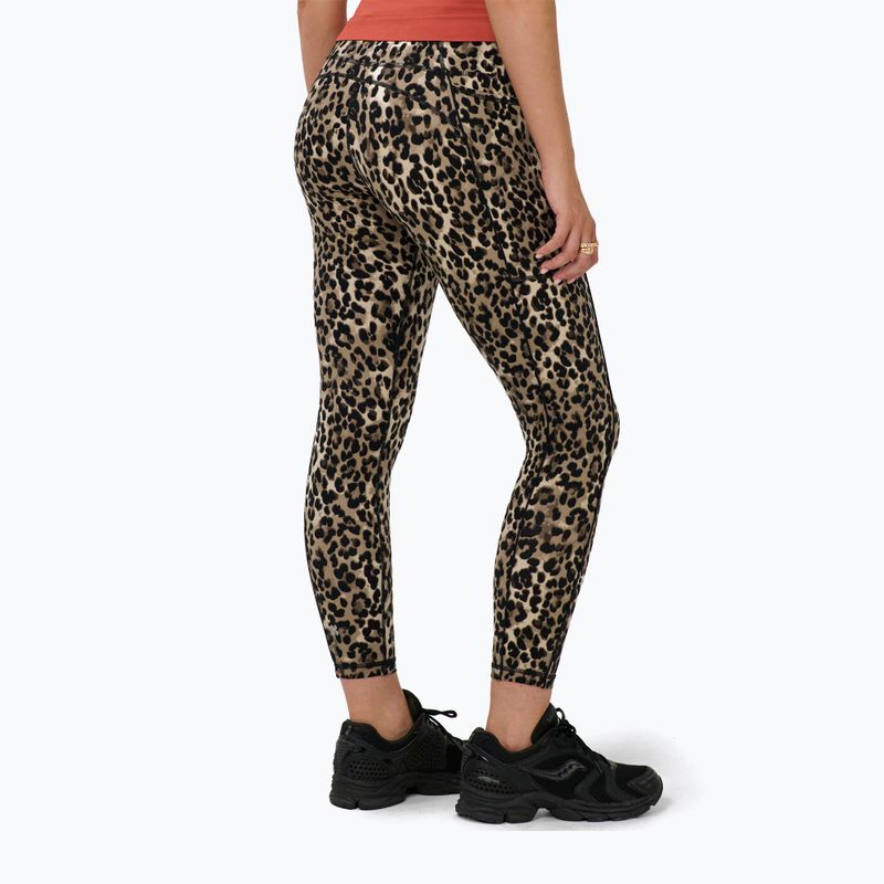 Legginsy treningowe damskie Sweaty Betty Power Piping Workout 7/8 brown ink leopard print 3