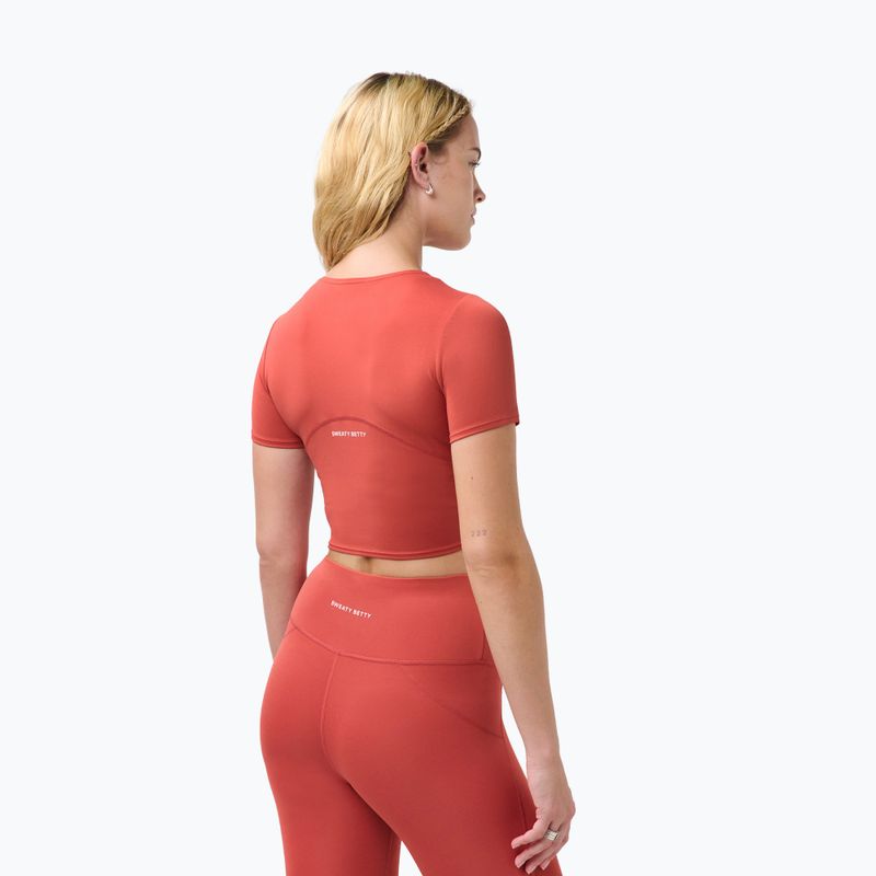 Koszulka do jogi damska Sweaty Betty All Day Wrap terrazzo red 3
