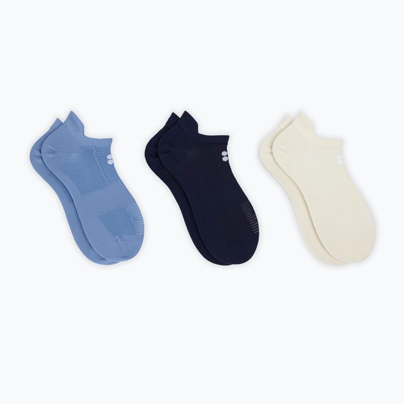 Skarpety damskie Sweaty Betty Lightweight Trainer 3 pary fadedblue frenchnavy crea