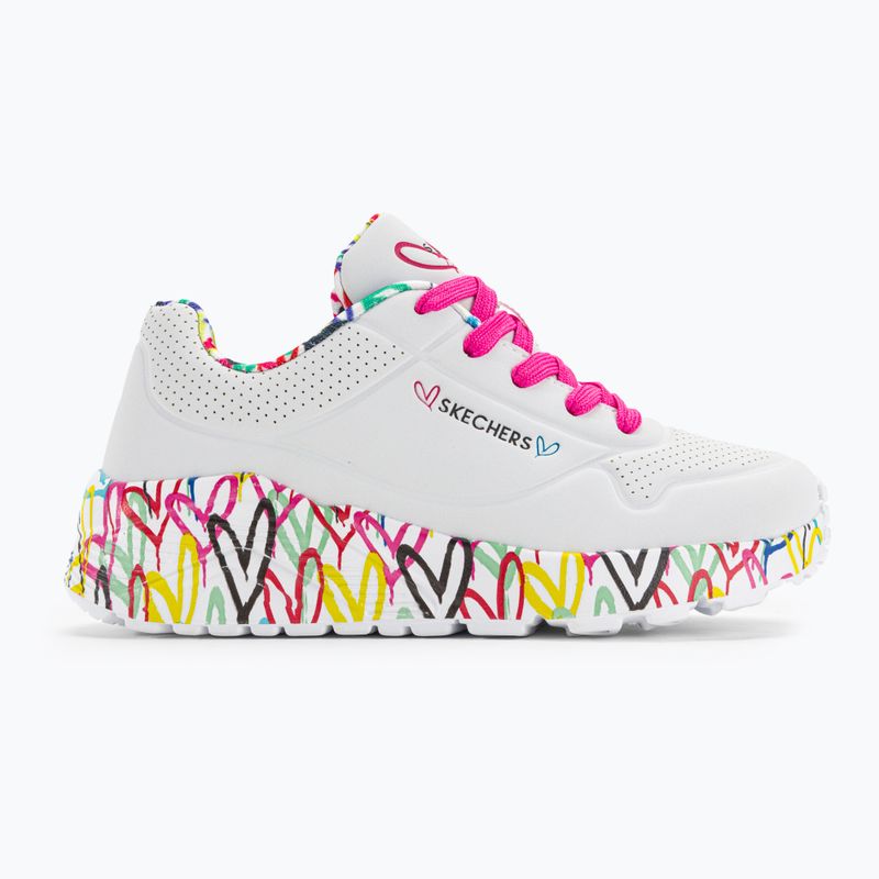 Buty SKECHERS JGoldcrown Uno Lite Lovely Luv white/multi 2