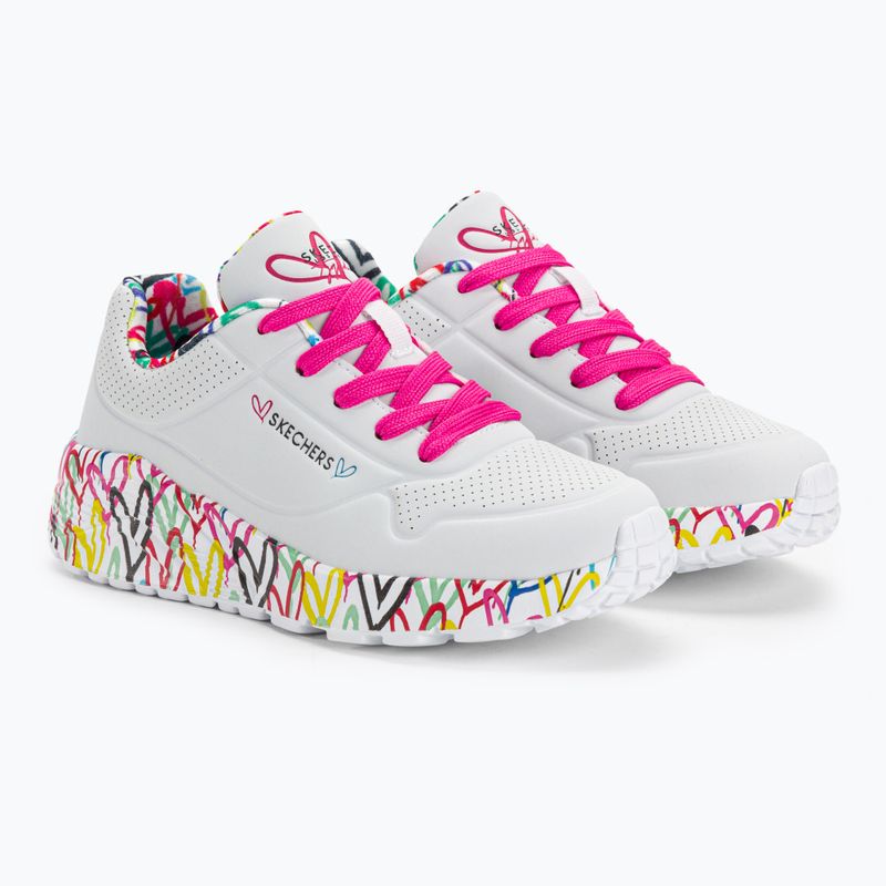 Buty SKECHERS JGoldcrown Uno Lite Lovely Luv white/multi 4