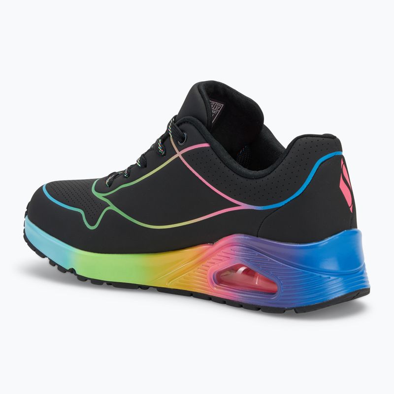 Buty damskie SKECHERS Uno Pop Of Sunshine black/multi neon 3