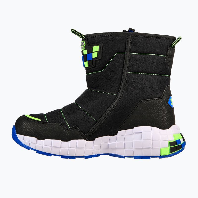 Śniegowce dziecięce SKECHERS Mega-Craft Cuboforce black/blue/lime 3