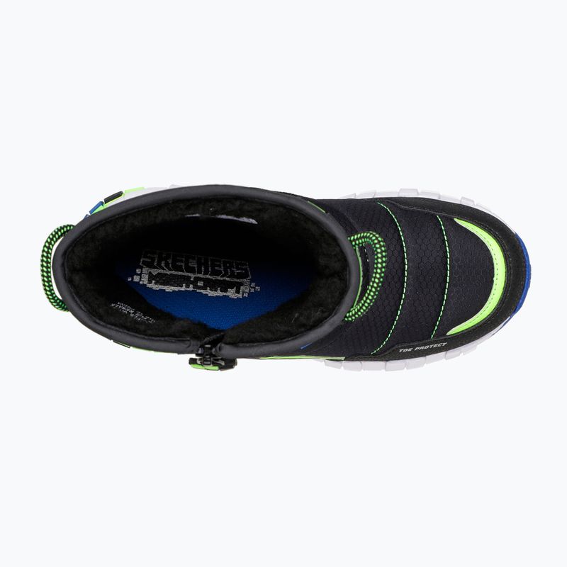 Śniegowce dziecięce SKECHERS Mega-Craft Cuboforce black/blue/lime 5