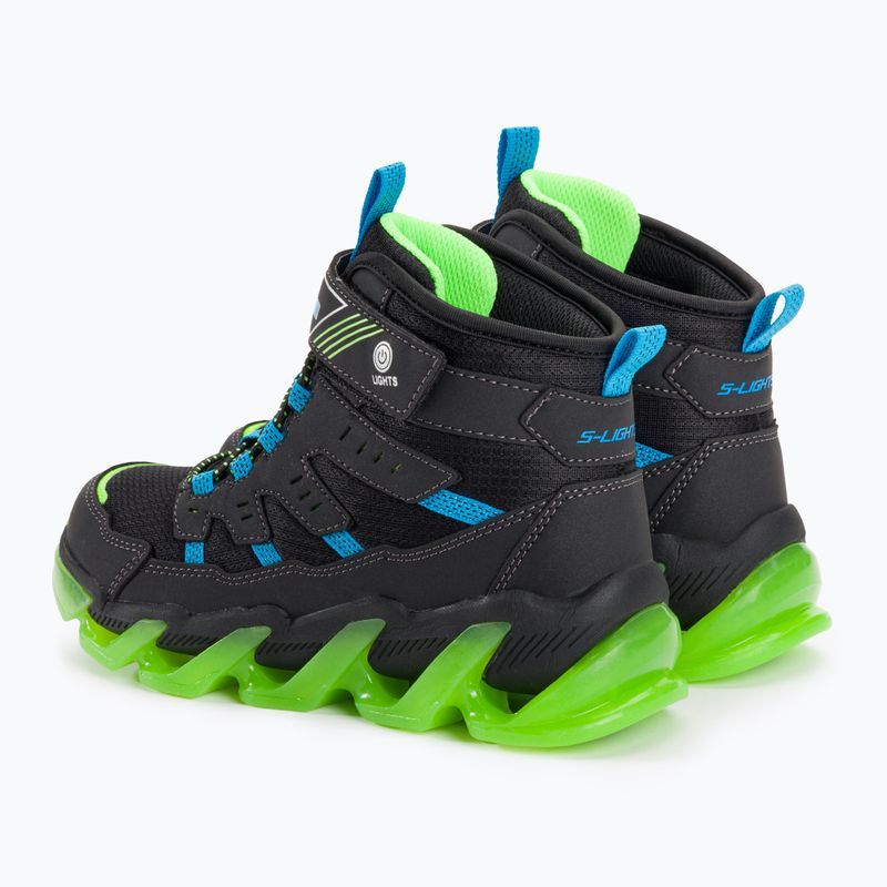 Buty dziecięce SKECHERS Mega-Surge Flash Breeze black/blue/lime 3