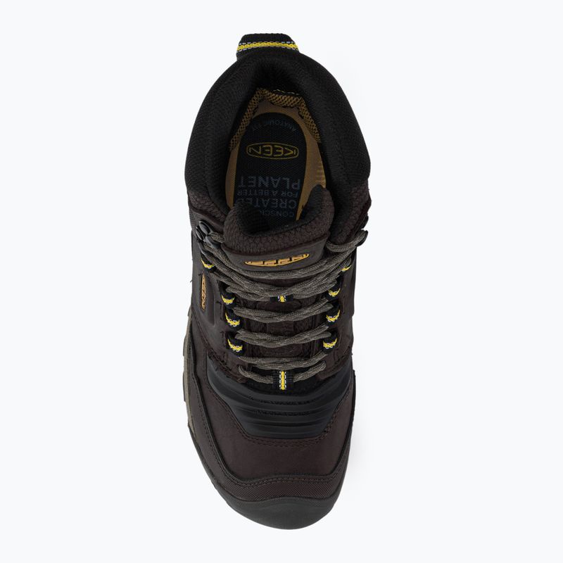 Buty trekkingowe męskie KEEN Ridge Flex Mid WP coffee bean/keen yellow 6