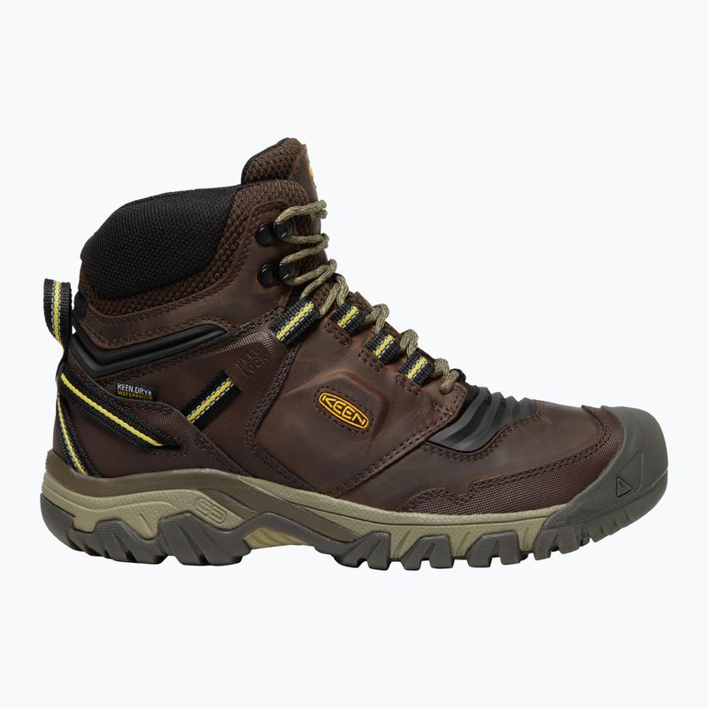 Buty trekkingowe męskie KEEN Ridge Flex Mid WP coffee bean/keen yellow 10