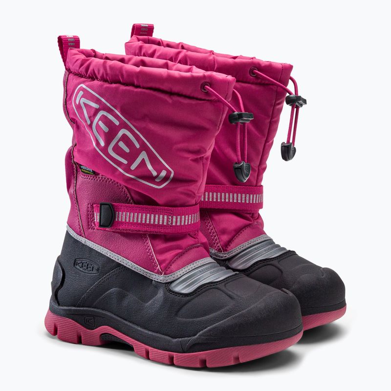 Śniegowce dziecięce KEEN Snow Troll WP fuchsia purple/silver 5