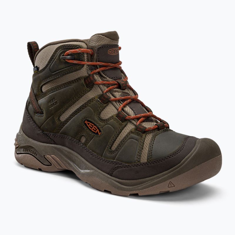 Buty trekkingowe męskie KEEN Circadia Mid WP dark olive/potters clay