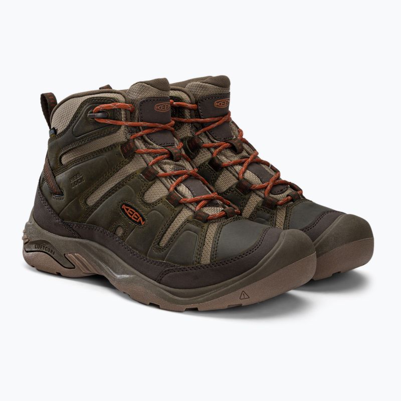 Buty trekkingowe męskie KEEN Circadia Mid WP dark olive/potters clay 4