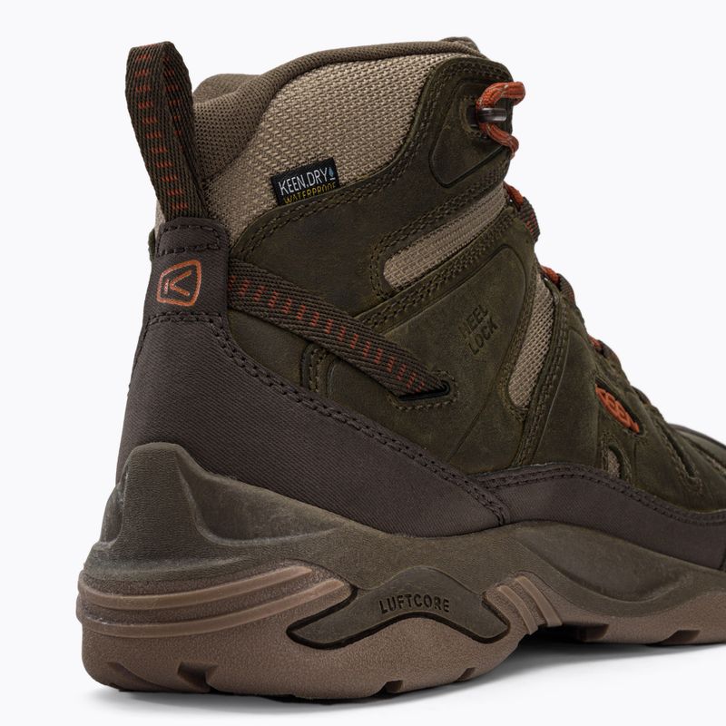 Buty trekkingowe męskie KEEN Circadia Mid WP dark olive/potters clay 8
