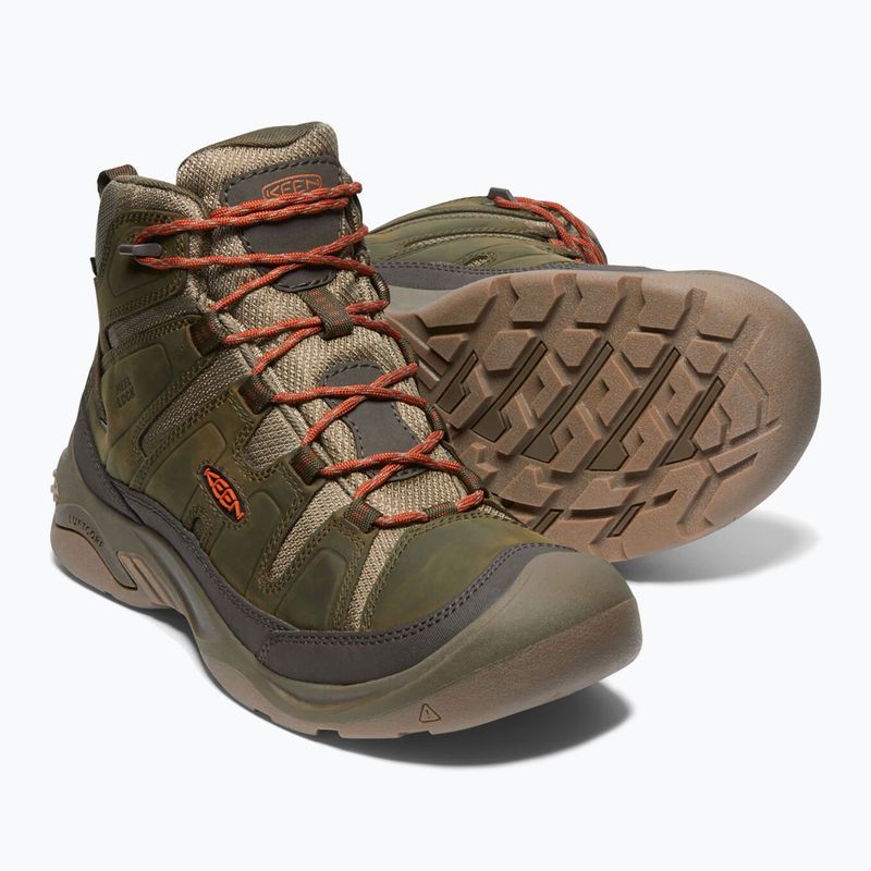 Buty trekkingowe męskie KEEN Circadia Mid WP dark olive/potters clay 14