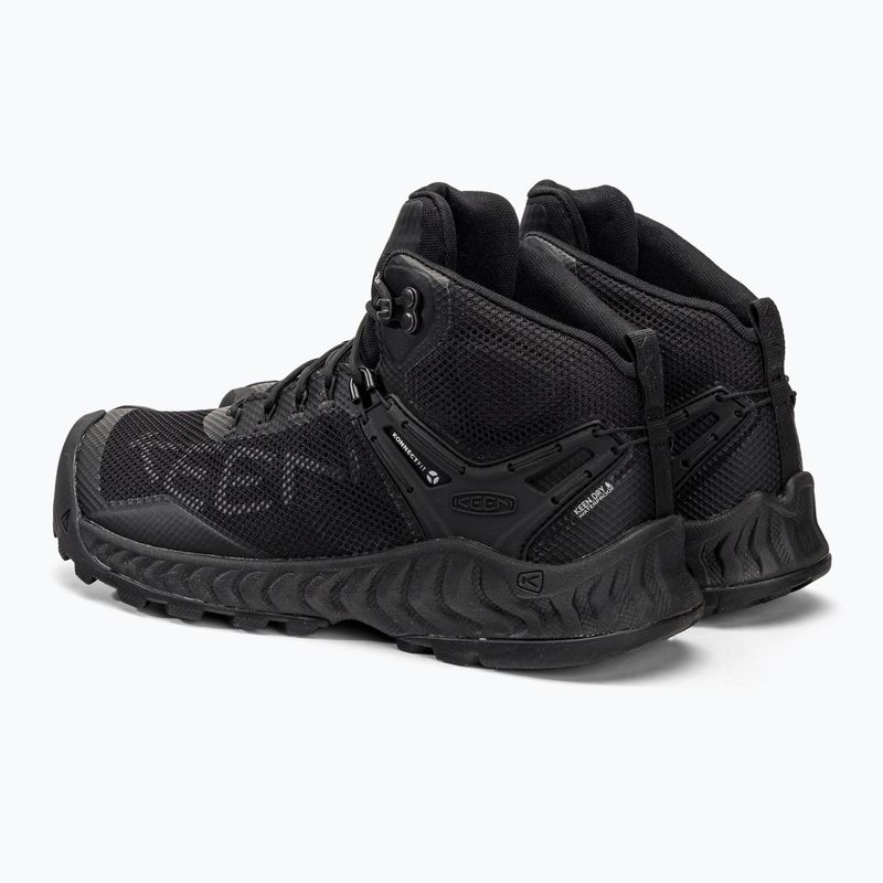 Buty trekkingowe męskie KEEN Nxis Evo Mid WP triple black 3