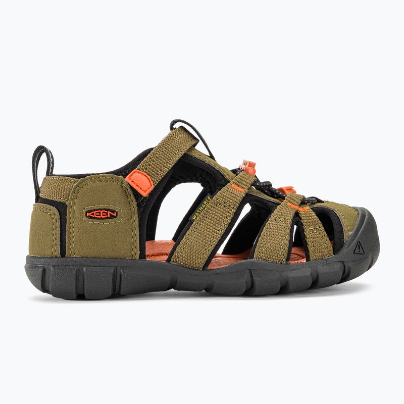 Sandały dziecięce KEEN Seacamp II CNX dark olive/gold flame 2