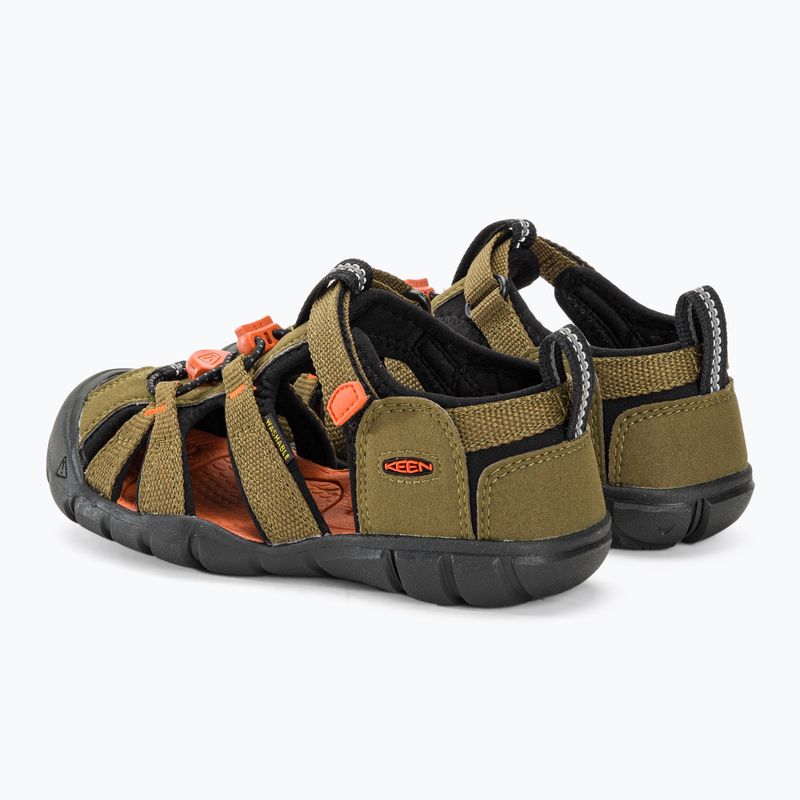 Sandały dziecięce KEEN Seacamp II CNX dark olive/gold flame 3