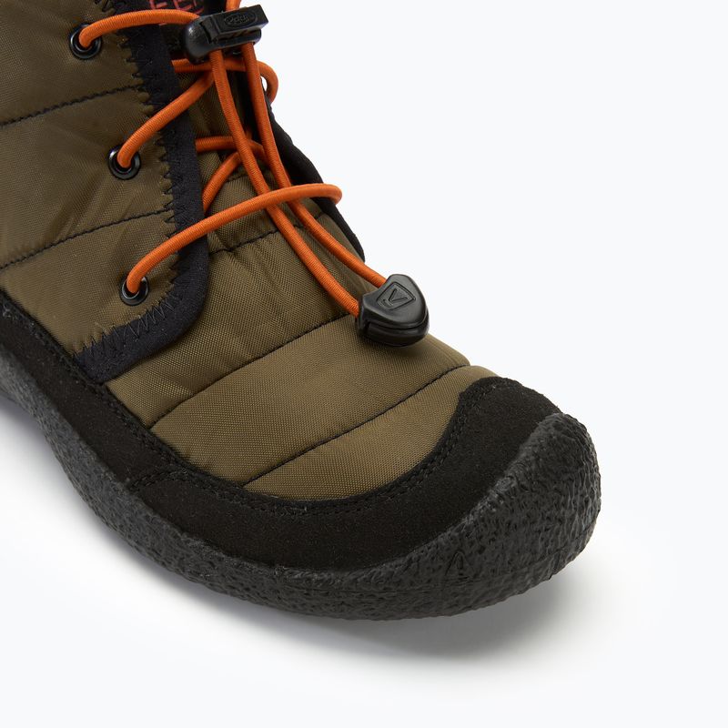 Buty juniorskie KEEN Howser II Chukka WP dark olive/gold flame 7