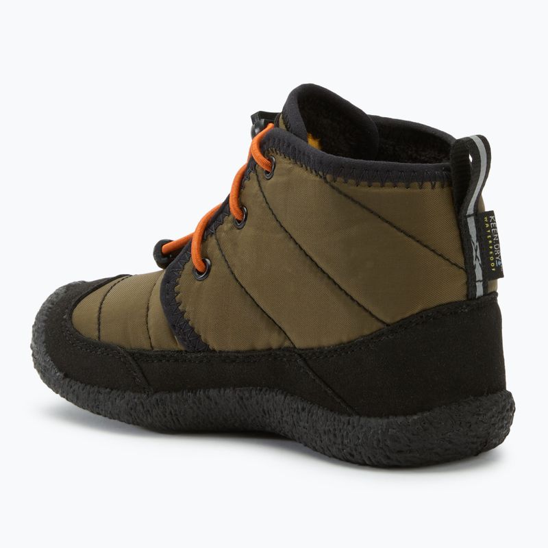 Buty dziecięce KEEN Howser II Chukka WP dark olive/gold flame 3