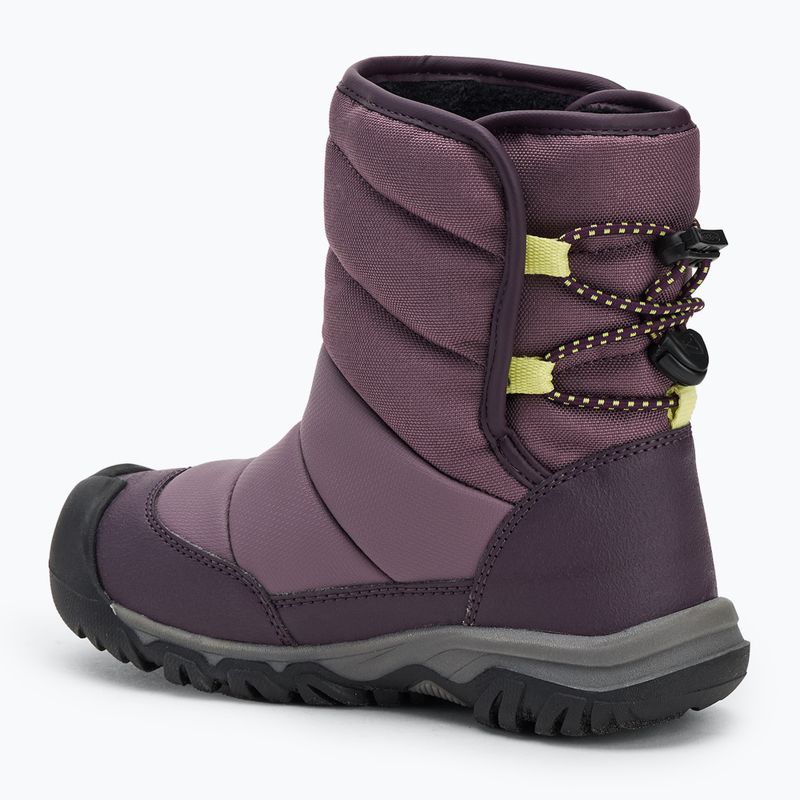 Śniegowce dziecięce KEEN Puffrider WP black plum/daiquiri green 3