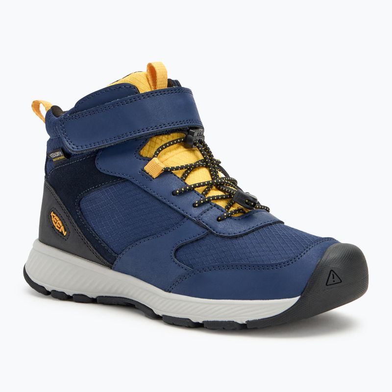 Buty turystyczne dziecięce KEEN Skua Mid WP JR naval academy/yolk yellow