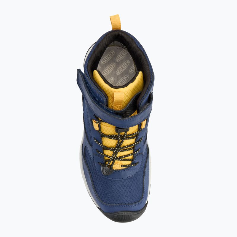 Buty turystyczne dziecięce KEEN Skua Mid WP JR naval academy/yolk yellow 5