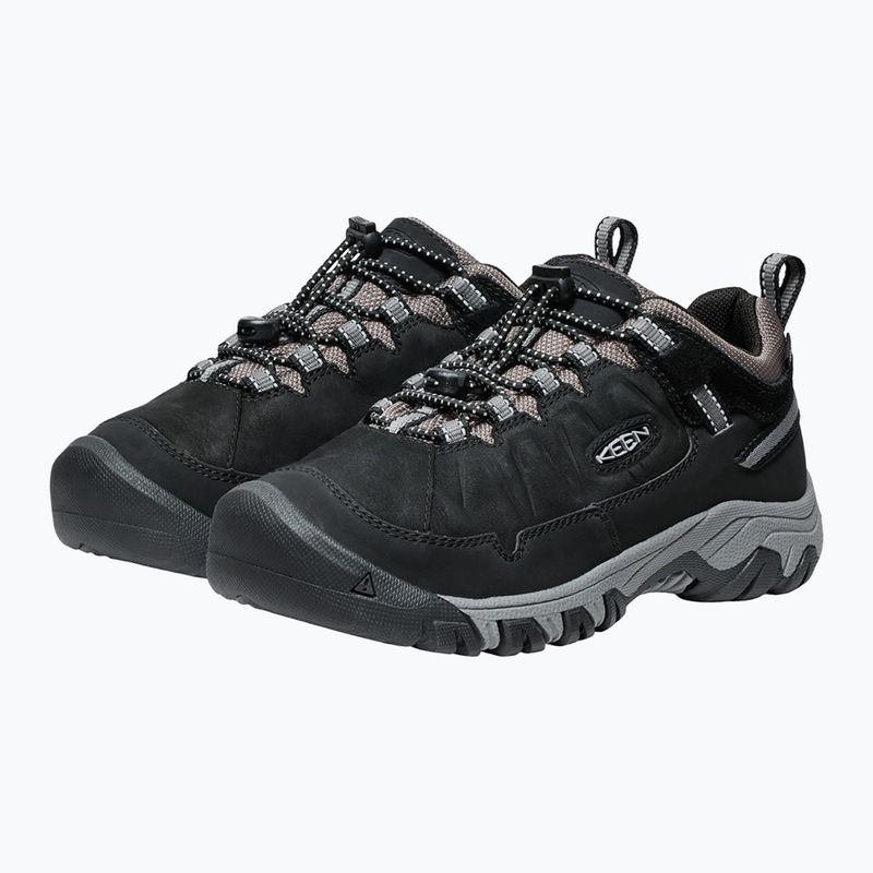 Buty trekkingowe dziecięce KEEN Targhee IV Low Waterproof black/steel grey 4