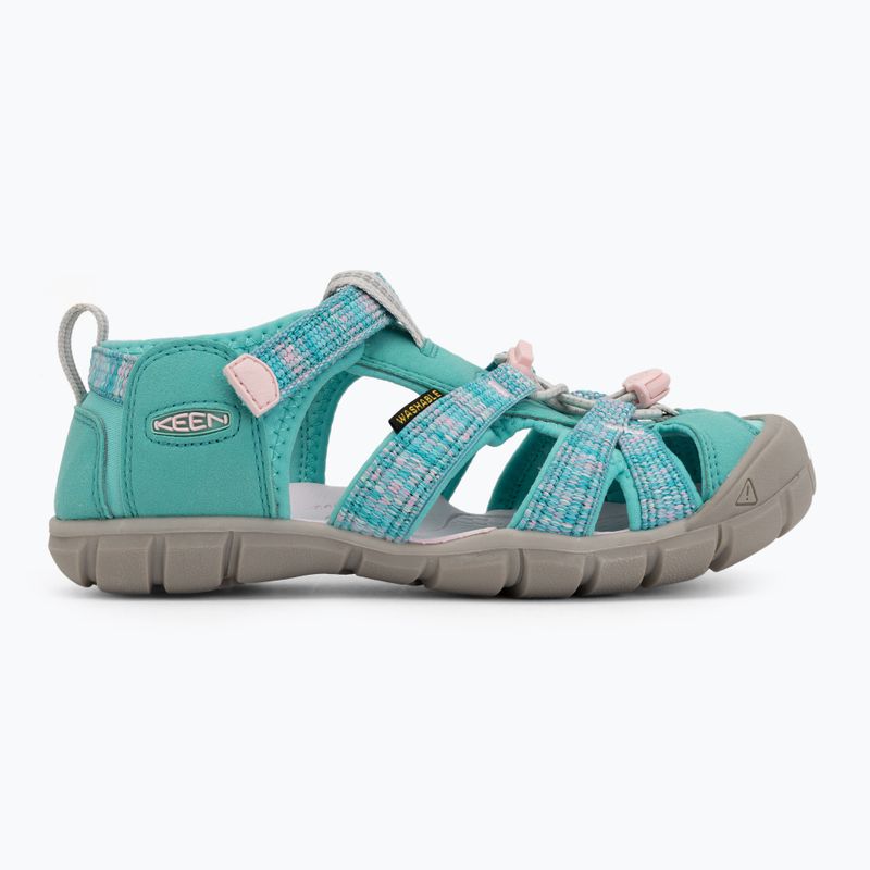 Sandały juniorskie KEEN Seacamp II CNX bright aqua/giggle pink 2