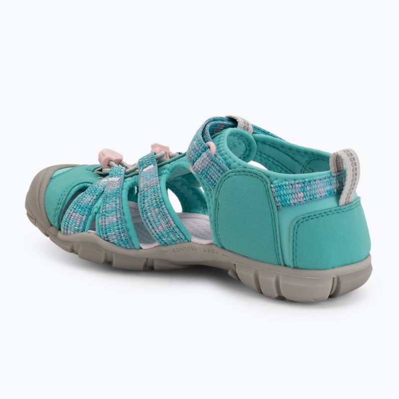 Sandały juniorskie KEEN Seacamp II CNX bright aqua/giggle pink 3