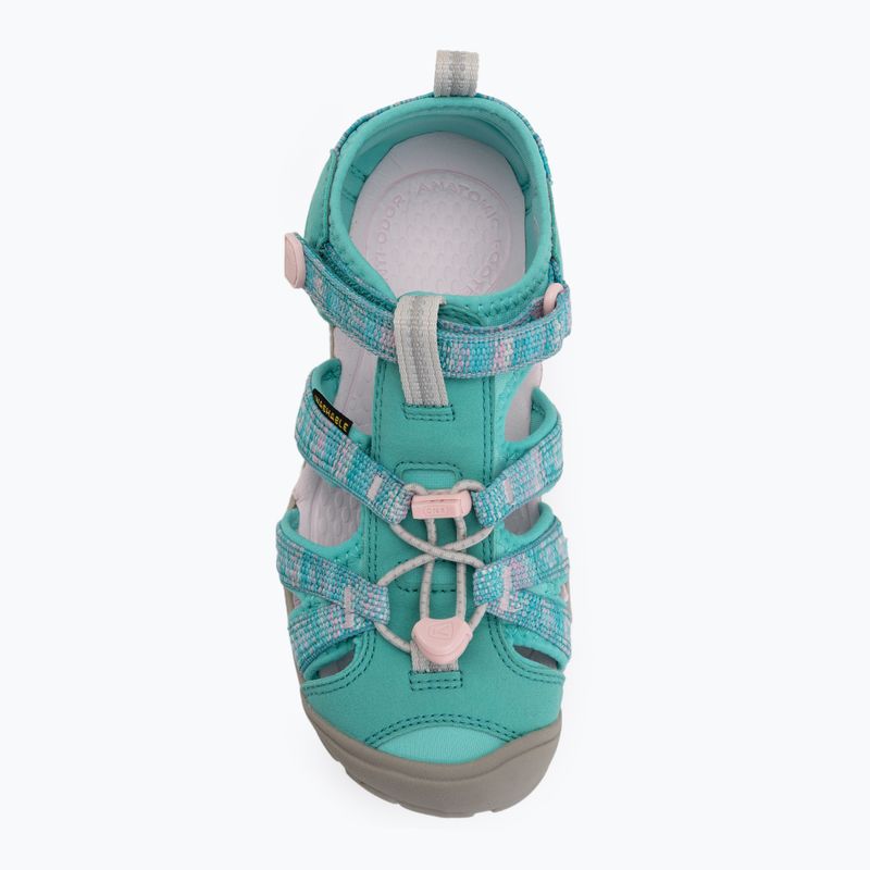 Sandały juniorskie KEEN Seacamp II CNX bright aqua/giggle pink 5