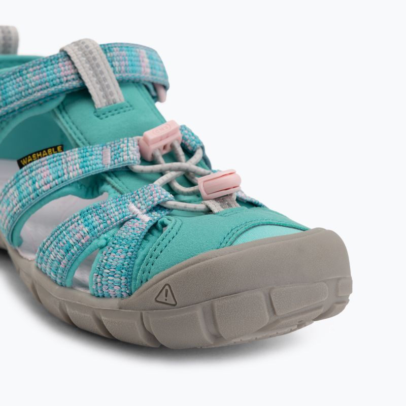 Sandały juniorskie KEEN Seacamp II CNX bright aqua/giggle pink 7
