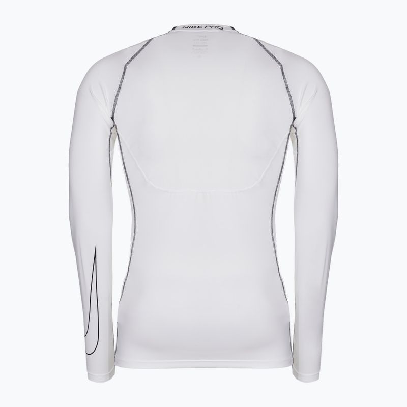 Longsleeve męski Nike Pro Dri-Fit Tight Top white/black 2