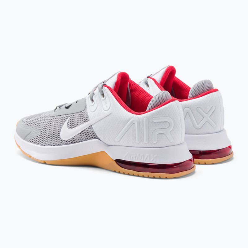 Buty treningowe męskie Nike Air Max Alpha Trainer 4 lt smoke grey/white/chile red 3