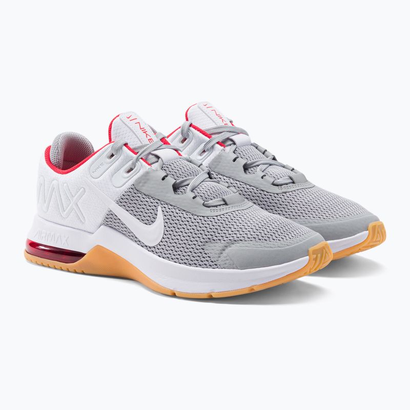 Buty treningowe męskie Nike Air Max Alpha Trainer 4 lt smoke grey/white/chile red 5
