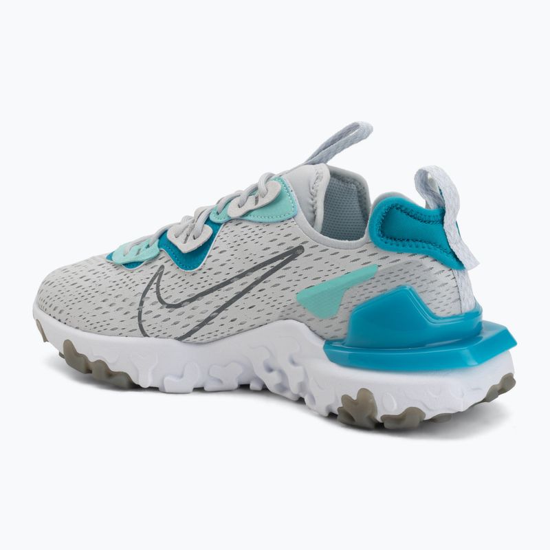 Buty męskie Nike React Vision pure platinum/aquamarine/smoke grey 3