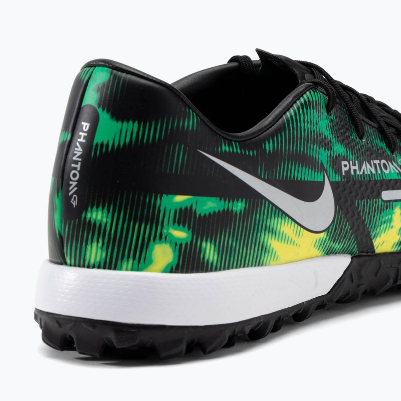 Buty piłkarskie męskie Nike Phantom GT2 Academy SW TF black/metalic platinum/green strike 8