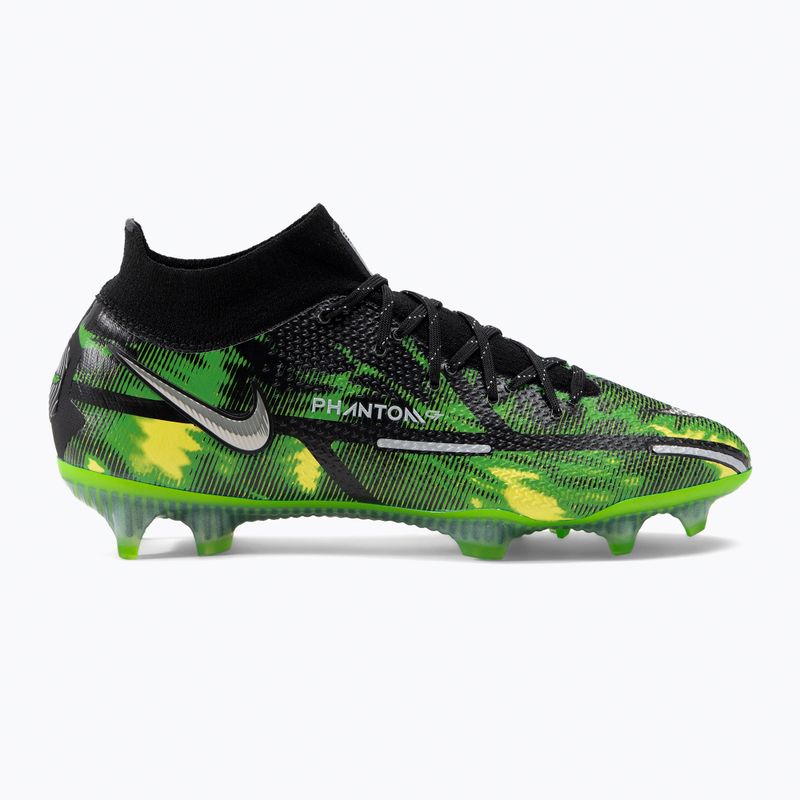 Buty piłkarskie męskie Nike Phantom GT2 Elite DF SW FG black/metalic platinum/green strike 2