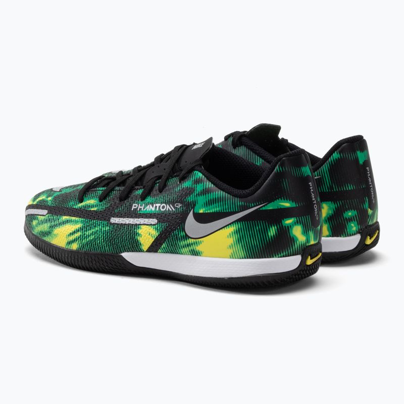 Buty piłkarskie dziecięce Nike Phantom GT2 Academy SW IC Jr black/metalic platinum/green strike 3