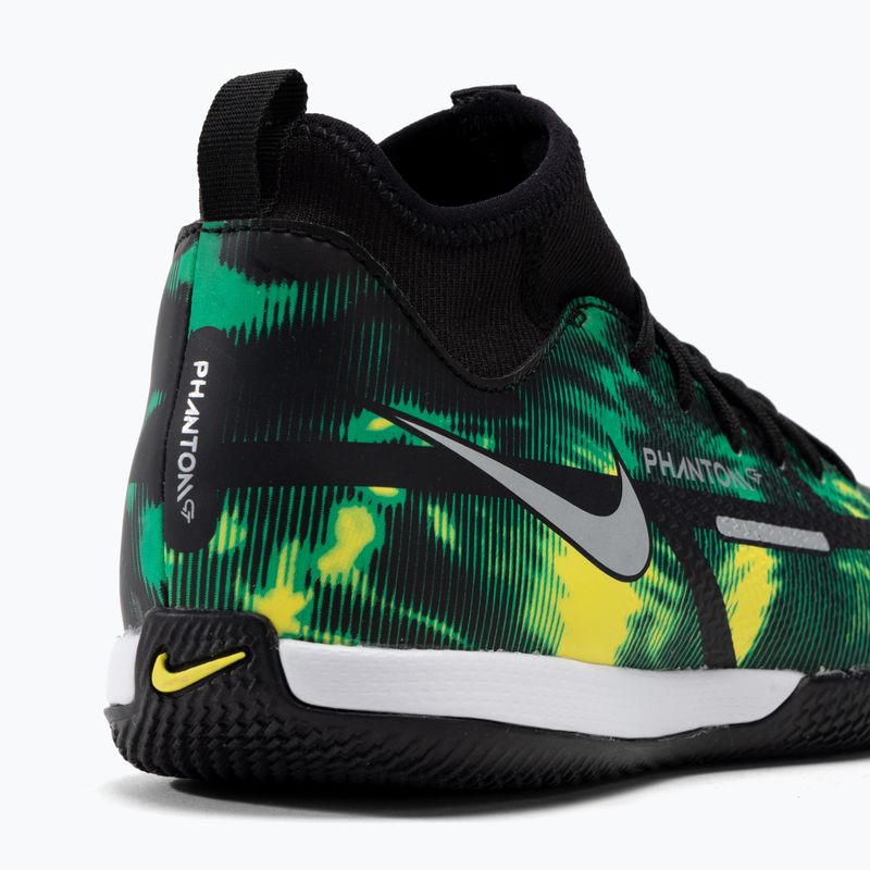Buty piłkarskie dziecięce Nike Phantom GT2 Academy DF SW IC Jr black/metalic platinum/green strike 8