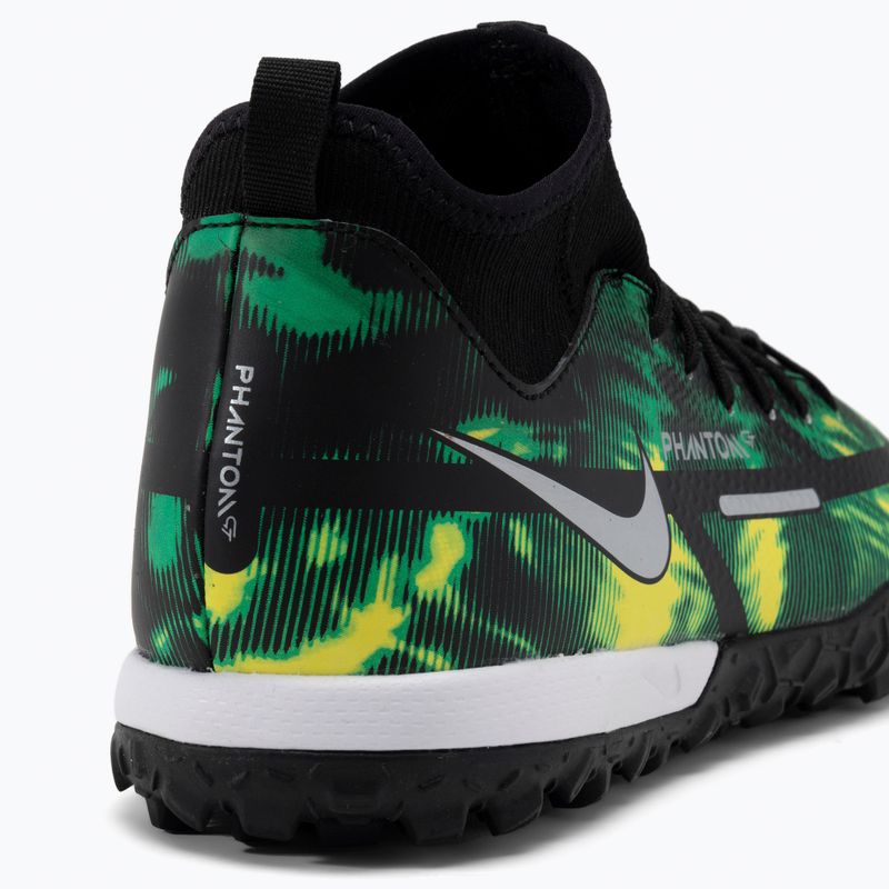 Buty piłkarskie dziecięce Nike Phantom GT2 Academy DF SW TF Jr black/metalic platinum/green strike 8