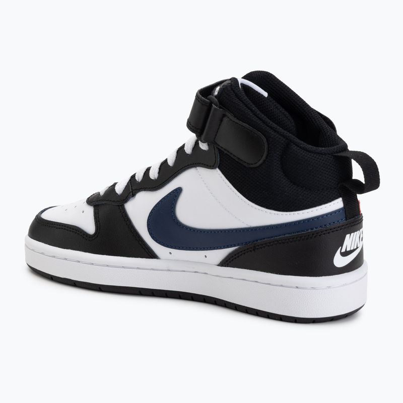 Buty dziecięce Nike Court Borough Mid 2 white/white/black/university red 3