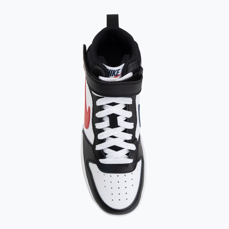 Buty dziecięce Nike Court Borough Mid 2 white/white/black/university red 5