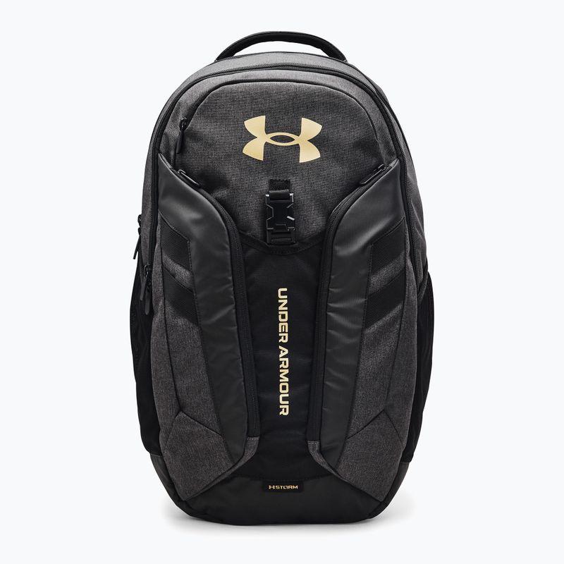 Plecak miejski Under Armour Hustle Pro 31.5 l black medium heather/black/metallic gold