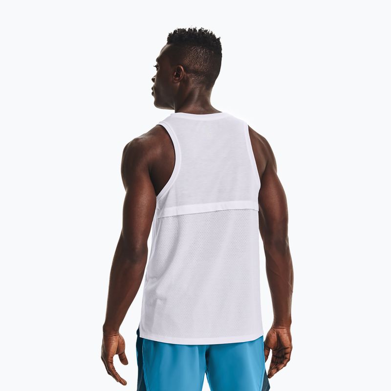 Koszulka do biegania męska Under Armour Streaker Singlet white/white/reflective 3