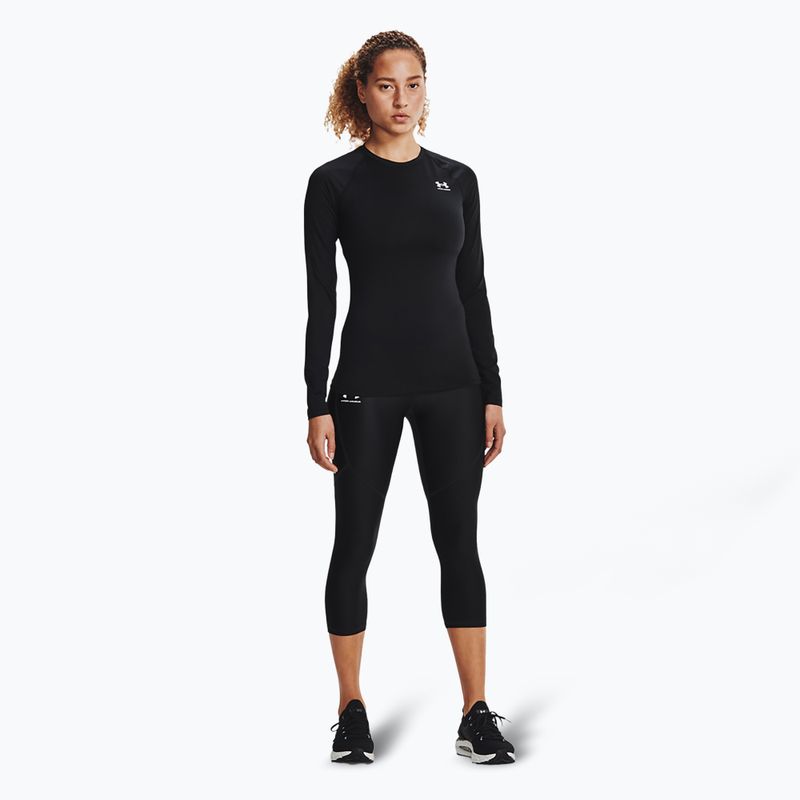 Longsleeve treningowy damski Under Armour HeatGear Compression black/white 2
