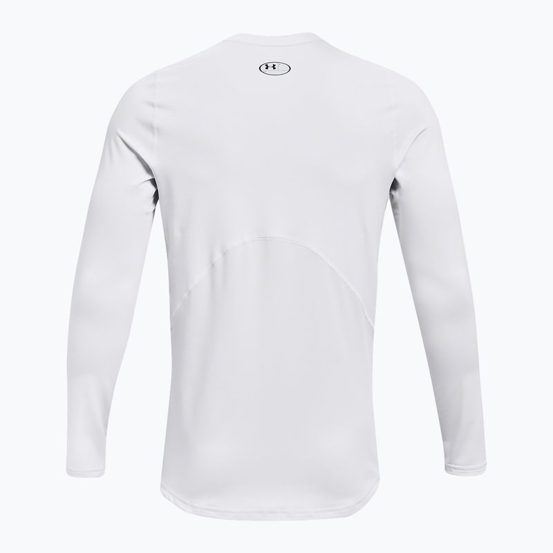 Longsleeve treningowy męski Under Armour CG Armour Fitted Crew white/black 2