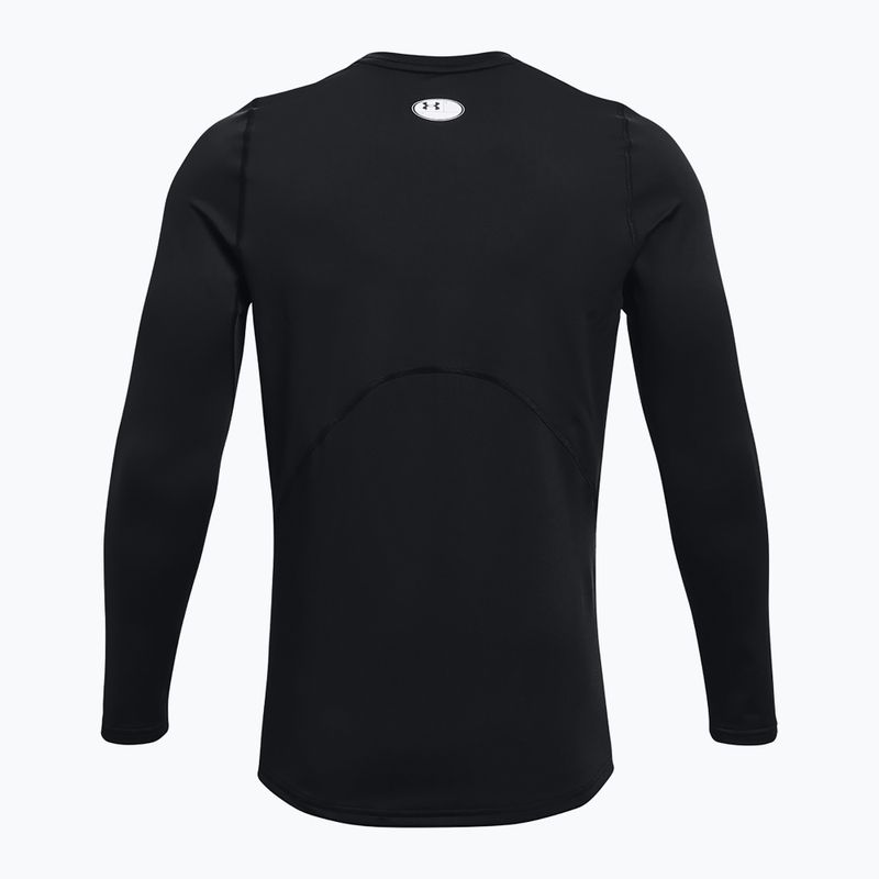 Longsleeve treningowy męski Under Armour CG Armour Fitted Crew black/white 2