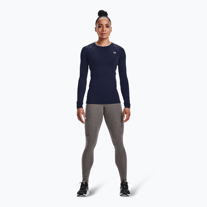 Legginsy treningowe damskie Under Armour ColdGear Authentics charcoal light heather/black 2