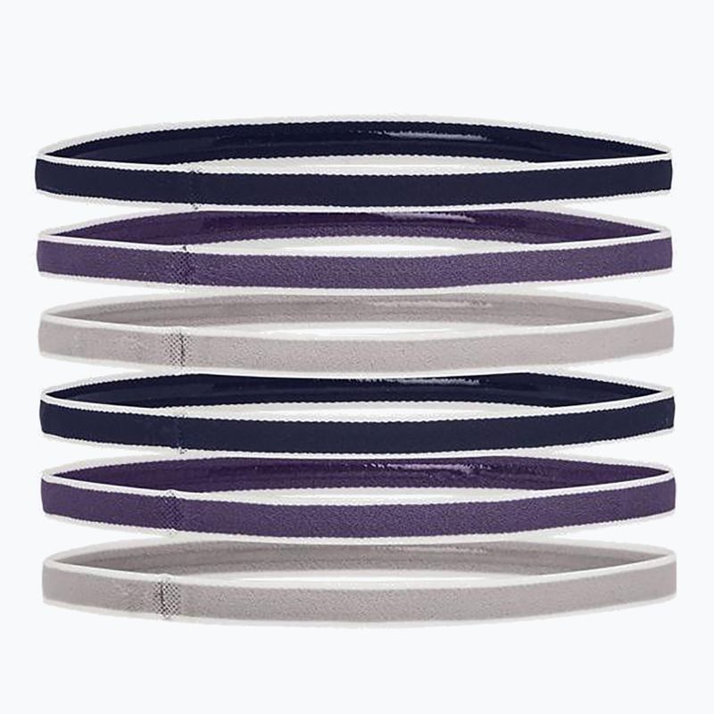 Opaski na głowę Under Armour UA Mini Headbands 6 szt. midnight navy/twilight purple/gray wolf 5