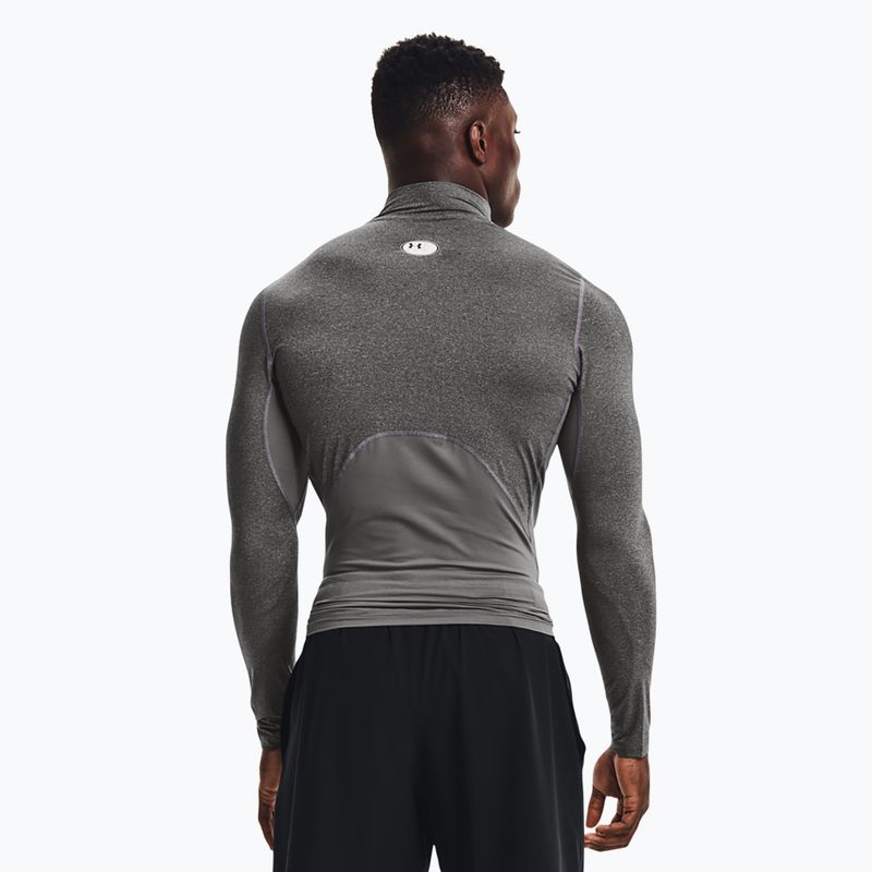 Longsleeve treningowy męski Under Armour HG Armour Comp Mock carbon heather/black 3