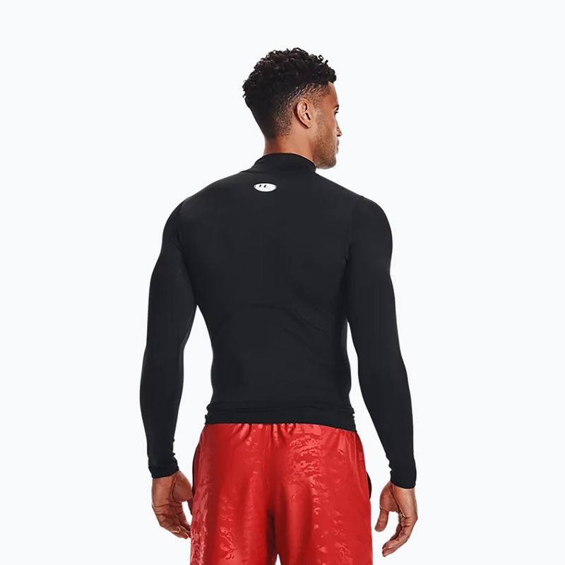 Longsleeve treningowy męski Under Armour HG Armour Comp Mock black/white 3