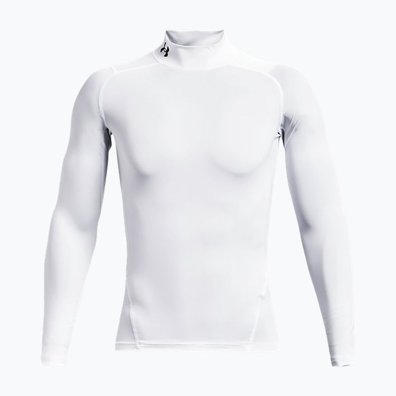 Longsleeve treningowy męski Under Armour HG Armour Comp Mock white/black 5